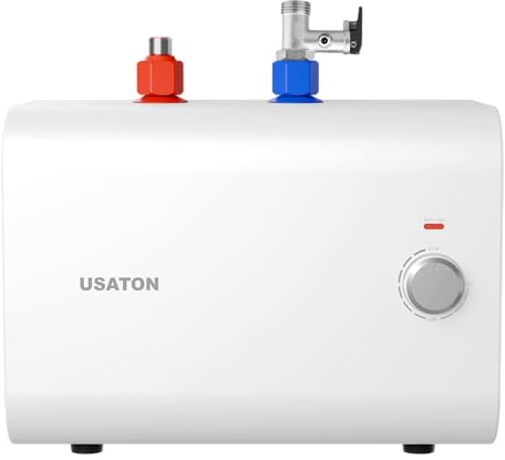 Warmwasserspeicher Untertischboiler 6L 2000W Druckfest Warmwasserboiler mit Sofort Warmwasser, Energiesparend Einfache Installation, SPCC Gehäuse Wasserdicht, Boiler für Küche Badezimmer