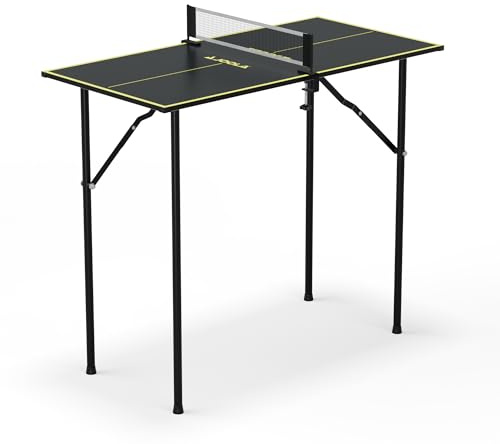 JOOLA Tischtennisplatte Mini - Indoor Tischtennistisch, Freizeittisch Inklusive Tischtennisnetz, Dark-Grey