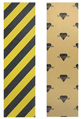 Black Diamond Skateboard-Griptape, 22,9 x 83,8 cm, Schwarz/Gelb