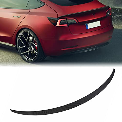 BONRYAN Neu Geeignet für Tesla Model 3 Spoiler OEM-Stil Heckspoiler Flügel Lip für 2018 2019 2020 2021 2022 2023 Tesla Model 3 Zubehör(Matte Carbon Stil)