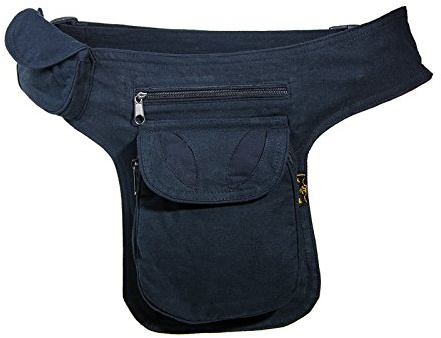 Kunst und Magie Goa Schulter-Bauchtasche Gürteltasche Hippie PSY Farbe:Black/Schwarz