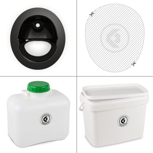Kildwick FreeLoo L DIY Trenntoiletten-Set, Trenneinsatz Klassik schwarz
