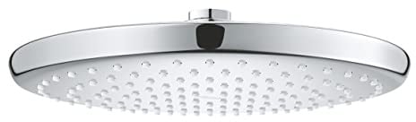 GROHE Vitalio 250, Kopfbrause wassersparend (Regendusche mit einer Größe von 25cm, Duschkopf mit 1 Strahlart, Antikalk System, Brausekopf mit Antikalk System), rund, chrom, 26815000