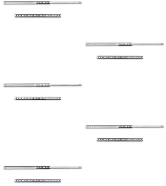 Emuca 3009705 - 5 Sets (10 Stück) Schubladenführungen, teilauszug mit Rollen 17mm x 246mm