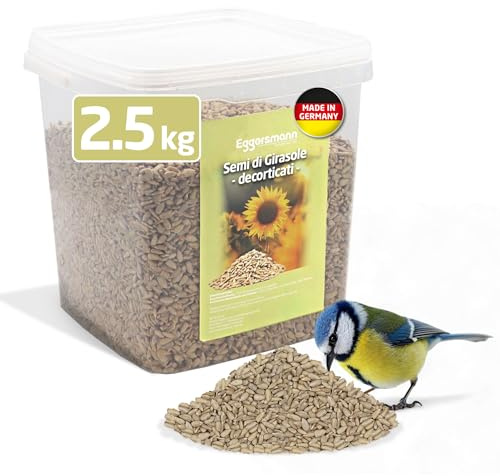 Eggersmann volaris Sonnenblumenkerne Vogelfutter 2,5kg [geschält] | Hochwertiges Vogelfutter Wildvögel ganzjährig – Sonnenblumenkerne geschält fett- & energiereich