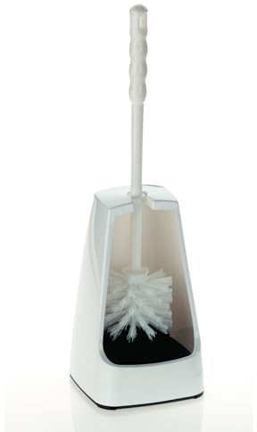 kela Klobürste mit Behälter halbseitig geöffnet, 38 cm, Toilettenbürste, WC Bürstengarnitur LEVIN, weiß