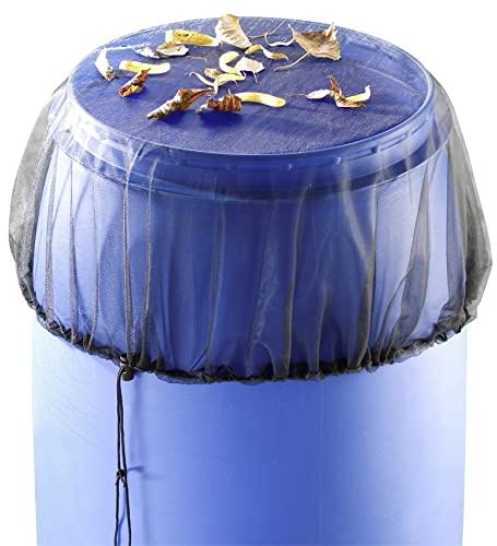 Maximex Regentonnen-Netz mit Zugband, Ø 95 cm, Regentonnen Abdeckung, Schutz vor Laub, Insekten und Mücken, feinmaschig, für bis Ø 80 cm