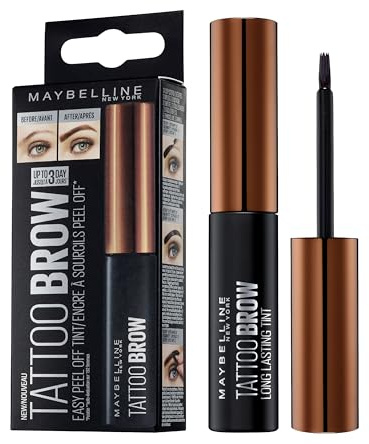 Maybelline New York Augenbrauenfarbe, Tattoo Brow Gel Tint, Mit Peel-off-Formel, Nr. 1 Light Brown, 5 ml