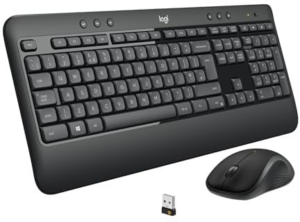 Logitech MK540 Advanced Kombi – Kabellose Tastatur und Maus für Windows, Deutsche QWERTZ-Tastatur – Schwarz