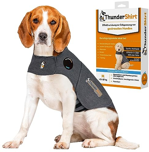 ThunderShirt Hund | Beruhigungsweste für Hunde | Größe M | Anti-Angst Weste | Hundemantel bei Stress & Lauten Geräuschen | Gewitter & Silvester