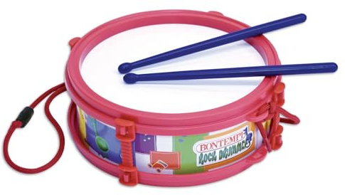 Bontempi | BeatMaster: Trommel mit Riemen und Zauberstäben | für ein komplettes rhythmisches Erlebnis, Rosa