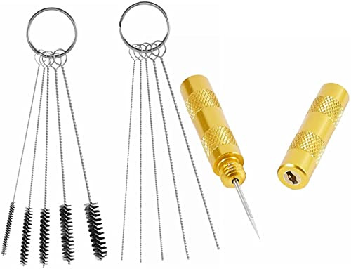Abest - Set zur Reinigung und Reparatur von Airbrush-Pistolen, mit Bürsten und Nadeln aus rostfreiem Edelstahl, 3 Teile