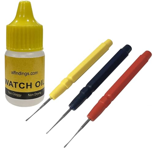 Jewellers Tools Pegasus Uhrenöl und 3 Pins: hochwertiges Werkzeug für Taschenuhren, alle Uhren, Reinigungswerkzeug (36)