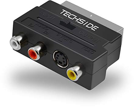 TECHSIDE Svhs S-Video Scart Adapter | Eingabe Ausgabe Funktion | Für Grabber Converter Vhs