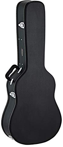 Ortega Guitars Economy Guitar Hardcase - Dreadnought - Tasche für Akustik Gitarre - Höhe 107,5 cm - Vinyl, Schwarz (OACCSTD-DN)