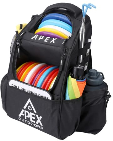 Apex Outdoors Discgolftasche, großer Discgolf-Rucksack für über 21 Scheiben, langlebig und leicht, mit Mehreren Aufbewahrungstaschen