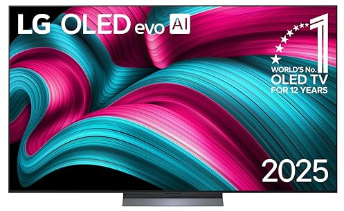LG OLED77C54LA Fernseher 77 Zoll OLED EVO 4K, Smart TV AI B5, WebOS 25, Dolby Vision und Dolby Atmos, AMD FreeSync, Alexa/Google Assistant, Schwarz