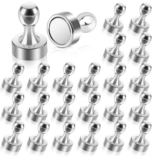 MIN CI 24Stück Kleine Magnete für Magnettafel, Mini Magnete Stark Neodym Magnet Extra Stark Magneten für Whiteboard Kühlschrankmagnete Pinnwand Notenmagnete