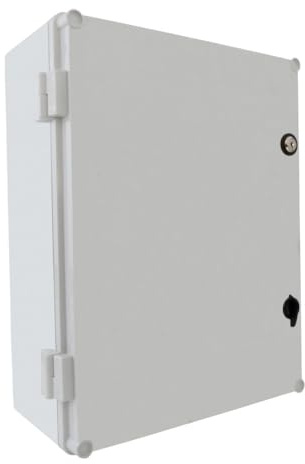 ELEKTRO-PLAST Schaltschrank mit Schloss UNI-1 Verteilerschrank 400x300x160 mm Industriegehäuse Leergehäuse Schaltkasten 43.1 IP65 5719, Grau