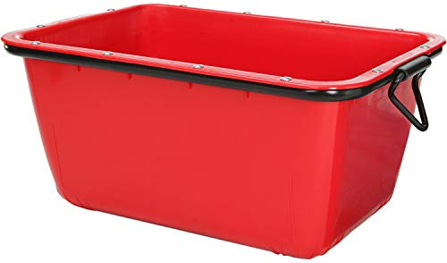 UvV FMK Fertigmörtelkübel Mörtelwanne 200 Liter, kranbar, TüV geprüft (Rot) für den Außenbereich, Garten oder Baustelle