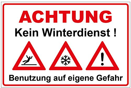 Schild Kein Winterdienst, Alu-Dibond, 300x200 mm | 3 mm stark, wetterfest