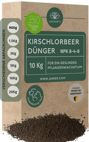 JASKERS® Kirschlorbeer Dünger 10 Kg | Perfekter Kirschloorbeerdünger Für Alle Lorbeer Pflanzen | Nährstoffreicher Organischer Dünger + Magnesium