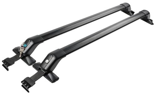AUTOXBERT 2 Stück Dachträger für Autodach ohne Reling, Universal Dachgepäckträger aus Aluminium, Querträger mit Schlössern Relingträger 70kg Tragkraft für Fahrradträger Dachboxen Skihalter