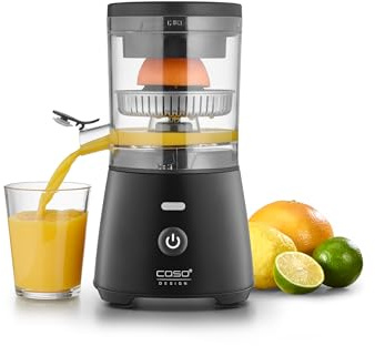 CASO CP 400 Lift - elektrische Zitruspresse, hohe Saftausbeute, BPA-Frei, Universal-Presskegel für alle Zitrusfrüchte, Zitronenpresse, Orangenpresse, Saftpresse, Juicer, spülmaschinengeeignet
