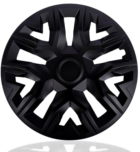 NRM The Best Black MATT Radkappen für Stahlfelgen | Radzierblenden 4er Set Schwarz matt (15'')