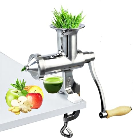 Manuelle Weizengraspresse Edelstahl Weizengras Entsafter Beerenpresse Saftpresse für Obst und Gemüsepresse
