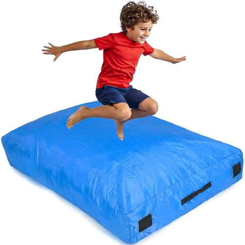 SaferBounce Sensory Crash Pad Für Kinder | Groß 152 x 152 cm Oder 122 x 91 cm | Autismus Crash Matratze Für Kinder | Springen & Spielen | Crashpad | Schaumstoffmatte | Klettern & Gymnastik