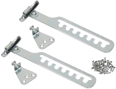 KOTARBAU® 2er Set Kipp-Regler für Fenster Fensterfeststeller Zuschlagschutz Fensterriegel zum Einstellen der Fensteröffnung Fensterstopper Kippschere Silber