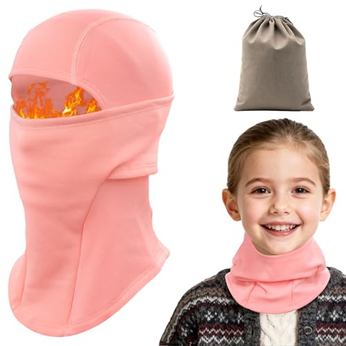 ZOCONE Sturmhaube Kinder Winter Fleece Winddicht Balaclava Kinder Fahrradmütze Unter Helm Warm Skimaske Mädchen Jungen Sturmmaske für Skifahren Motorrad Radfahren