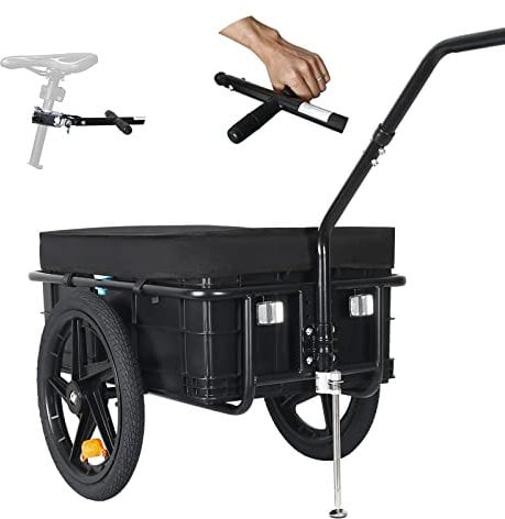 Tiggo Fahrradanhänger XL Lastenanhänger Handwagen Transportanhänger Anhänger mit Kupplung Hochdeichsel