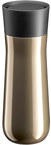 WMF Impulse Isolierbecher 350 ml, Thermobecher mit Automatikverschluss, 360°-Trinköffnung, hält Getränke 8h heiß/12h kalt, braun