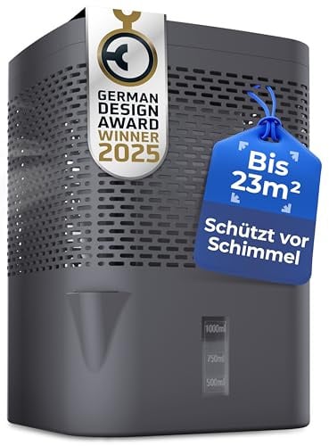 BonAura® Luftentfeuchter ohne Strom - Raumentfeuchter für Keller, Bad uvm. - 680g Luftentfeuchter Nachfüllpack inklusive - Entfeuchter und Luftentfeuchter Granulat im Set - Schutz vor Schimmel