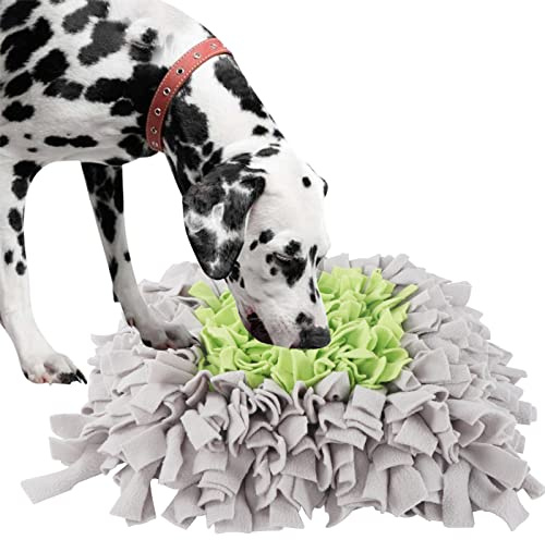 IEUUMLER Schnüffelteppich Hund Riechen Trainieren Schnüffeldecke Futtermatte Trainingsmatte für Haustier Hunde Katzen IE075 (45x45cm, Gray & Green)