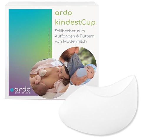 Ardo kindestCup 3 in1 Muttermilch Auffangschale & Stillbecher, Muttermilch auffangen und direkt füttern, selbsthaftend, ideal auch für Handentleerung, Milchauffangschale Milchauffänger