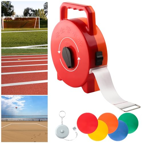 Enjoyard Fußball Court Linien - breite 4cm Badminton Court Linien Spielfeldmarkierung Verstellbares Gerichtslinien Mehrspieler-Fußball -Kampftraining