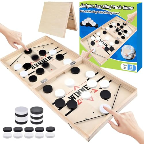 Sling Puck Spiel, Tischhockey Brettspiel Groß, Hockey Brettspiel Spielzeug | Fast Sling Puck Game, Tischfußball Gewinnerspiele, Eltern-Kind Interaktion Schachbrett Tisch-Desktop-Partyspiele