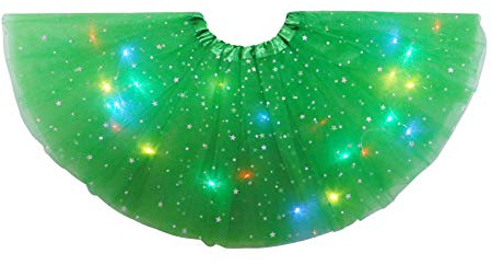 Hifot Mädchen Tutu Rock LED, Tüllrock Kinder Ballettrock Pailletten Led Lichter Kleid Tutu für kleine Mädchen, Prinzessin Tanzrock tanzkleid