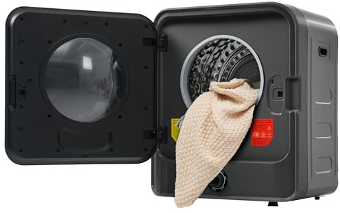 Wäschetrockner 3kg (4,5kg), 830W, Edelstahl, 5 Programme, Überhitzungsschutz, Mehrfachfilter, Wandmontage, Energieklasse G, Grau