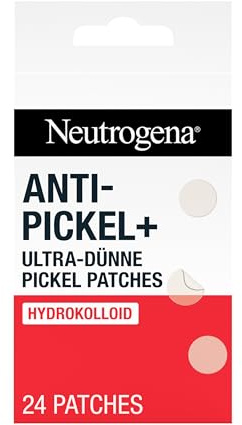 Neutrogena Anti-Pickel+ Ultra-Dünne Pickel Patches 24stk. Hydrokolloid-Technologie,bekämpft Unreinheiten, reduziert Pickelgröße, schützt vor Pickelmalen