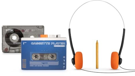 Lettore di cassette - BIGBEN - Bluetooth - REWIND+ - Blu