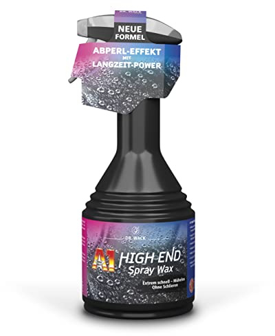 DR. WACK - A1 HIGH END Spray Wax 500 ml - Autowachs mit Abperl-Effekt - Sprühwachs für langanhaltenden Lackschutz & Glanz - Auto Lackversiegelung - für alle Lackarten - Hochwertige Autopflege