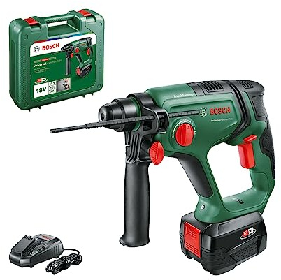 Bosch Akku-Bohrhammer UniversalHammer 18V (1x Akku 4,0 Ah; 18 Volt System; zum Bohren, Hammerbohren, Meißeln und Schrauben; im Koffer)