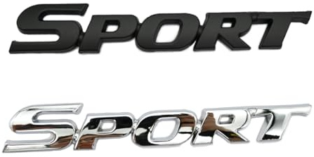 Sport-Emblem aus Legierung, 2 Stück, 3D-Metall-Sport-Aufkleber, Logo, Kofferraum-Logo, Auto-Aufkleber, Sport-Aufkleber, Auto-Dekoration für Kofferraum