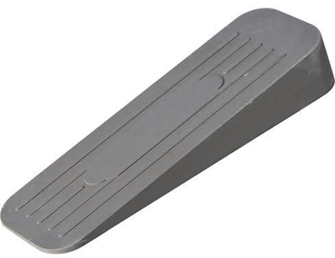 Merriway Türkeil Grau Gummi, Rutschfester Türstopper für Fliesen, Parkett & Laminat, Robuster Gummikeil zum Offenhalten von Türen, Bodenschonender Türfeststeller für Haus & Büro