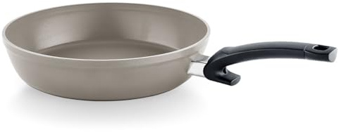 Fissler Ceratal Comfort/Aluminium-Pfanne hergestellt ohne PFAS/PTFE, Keramik-beschichtet (Ø 24 cm) Ceramic Bratpfanne antihaftend – Induktion, Grau
