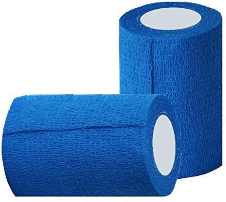 Haftbandage – 12 Rollen x 10 cm x 4,5 m, Erste Hilfe, Sport, Bandagen, COBOX Tierarztverband selbstklebende Bandagen, himmelblau
